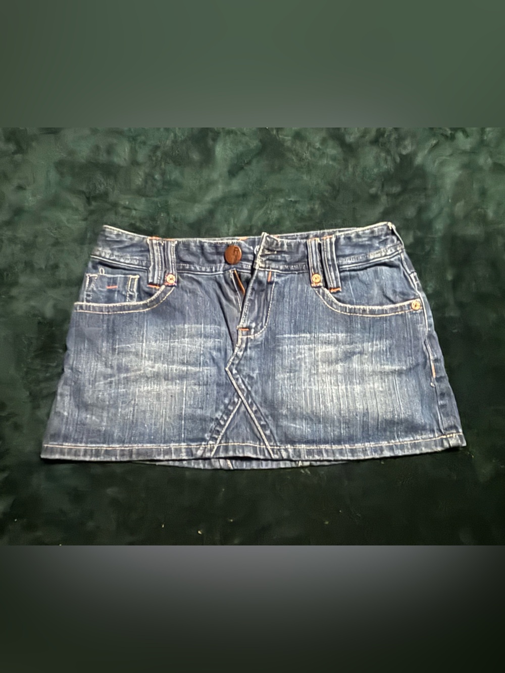 EUC Roxy Distressed Denim Mini Skirt - Blue